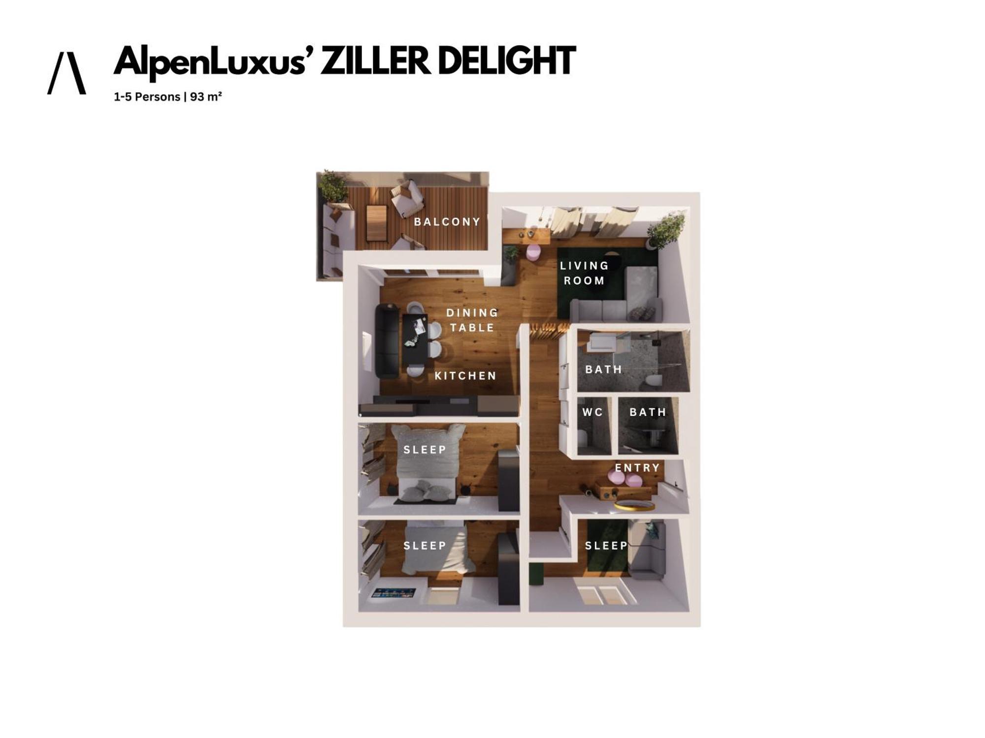 Ziller Delight - Balcony & Car Park By Alpenluxus Appartements Fügen Buitenkant foto